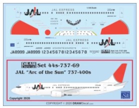 20-737-069 1/200 JAL Express 737-400's New Colors